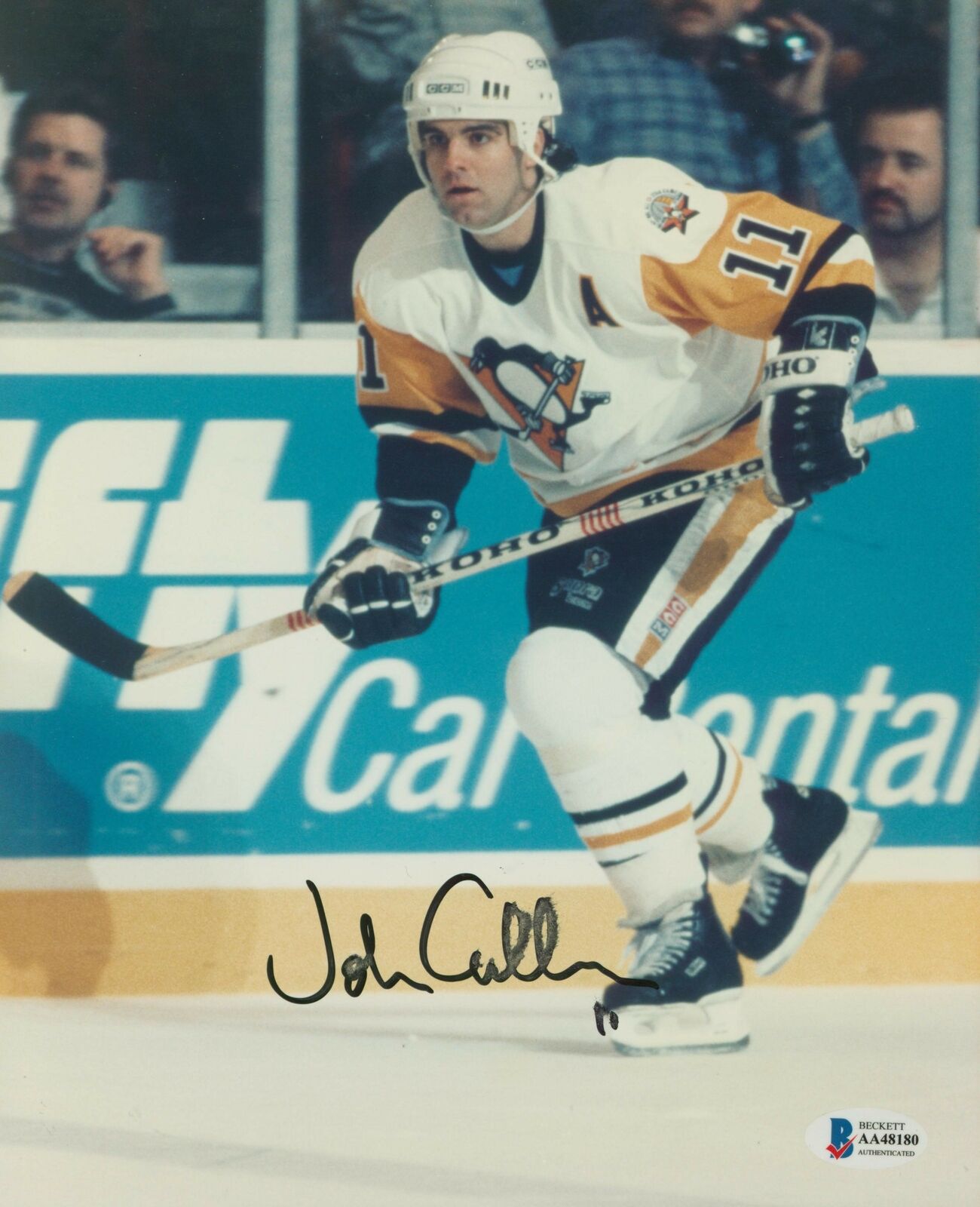 Penguins John Cullen Authentic Signed 8x10 Photo Poster painting Autographed BAS #AA48180