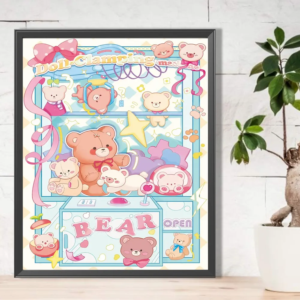 Full Round Diamond Painting 40*50cm - Cute Cartoon Bear Locker