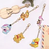 5pcs DIY Winnie the Pooh Diamond Painting Double-Sided Keychains