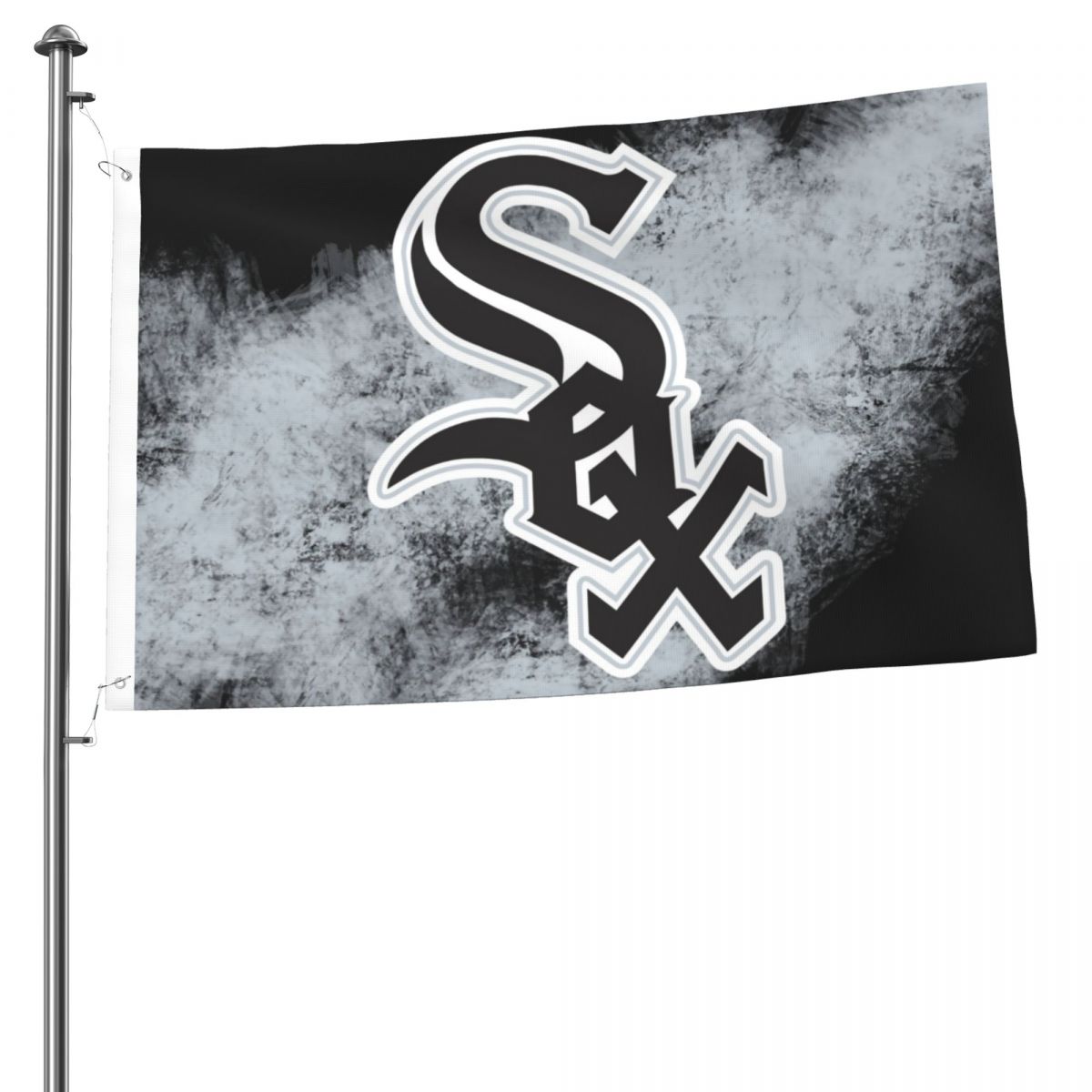 Chicago White Sox In Grunge White 2x3 FT UV Resistant Flag