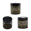 Solar Powered Metal Mandala Decorative Lamp Weatherproof Outdoor LED Deck Step Wall Lights Auto On/Off Hollow Out Retro Solar Lights for Garden Yard Patio Porch Decor