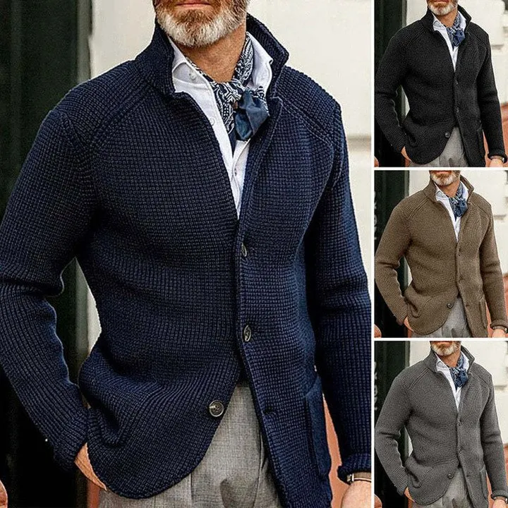 Men's Warm Knit Cardigan Jacket