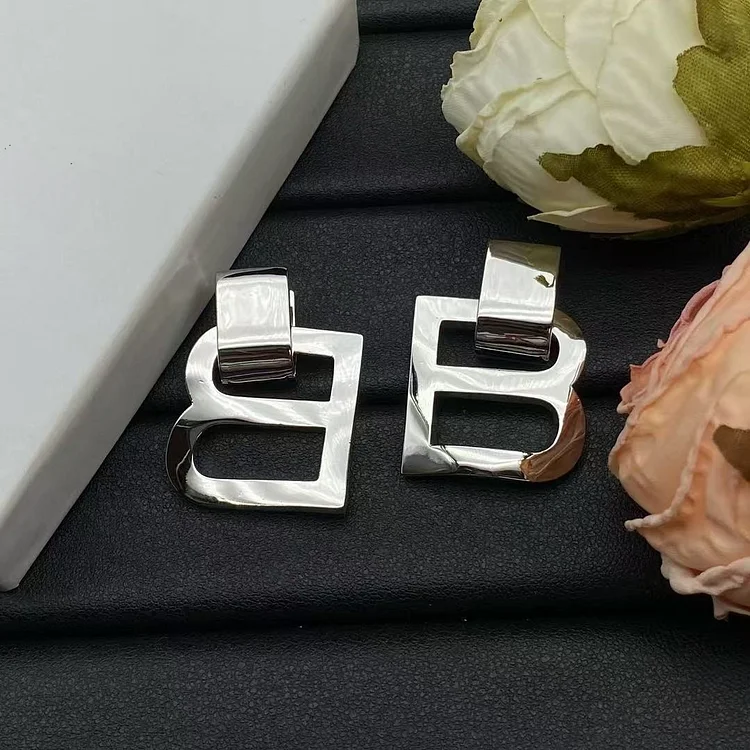 Classic Letter 18K Plated Gold Silver Earring Women New Fashion Jewelry