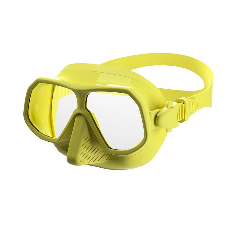 100CC Low-Volume Diving Mask - Anti-Fog Goggles with HD Tempered Glass Lenses, Silicone Edged, Scratch-Resistant for Freediving