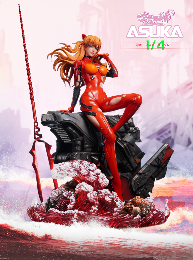 PRE-ORDER Anime Girl Studio - Neon Genesis Evangelion Asuka 1/4 Statue(GK) (Adult 18+)-