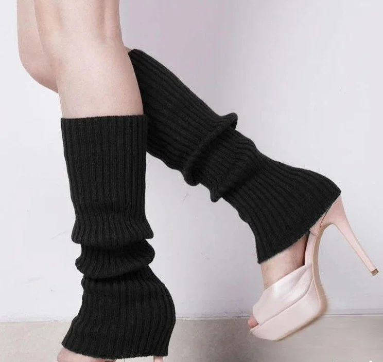 Pure Color Wool Knitted Socks