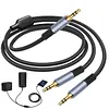1/8in TRS Stereo Splitter Cable Male To Dual Male 3.5mm Y-Splitter Stereo Audio Cable for Speakers Headphone Cell Phone PC Laptop