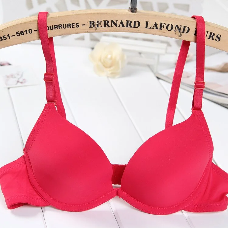 Women's Sexy Bra Smooth Slim 3/4 Cup Bra Deep V Lingerie B Cup Bra Underwear Fans 13 Color Bras