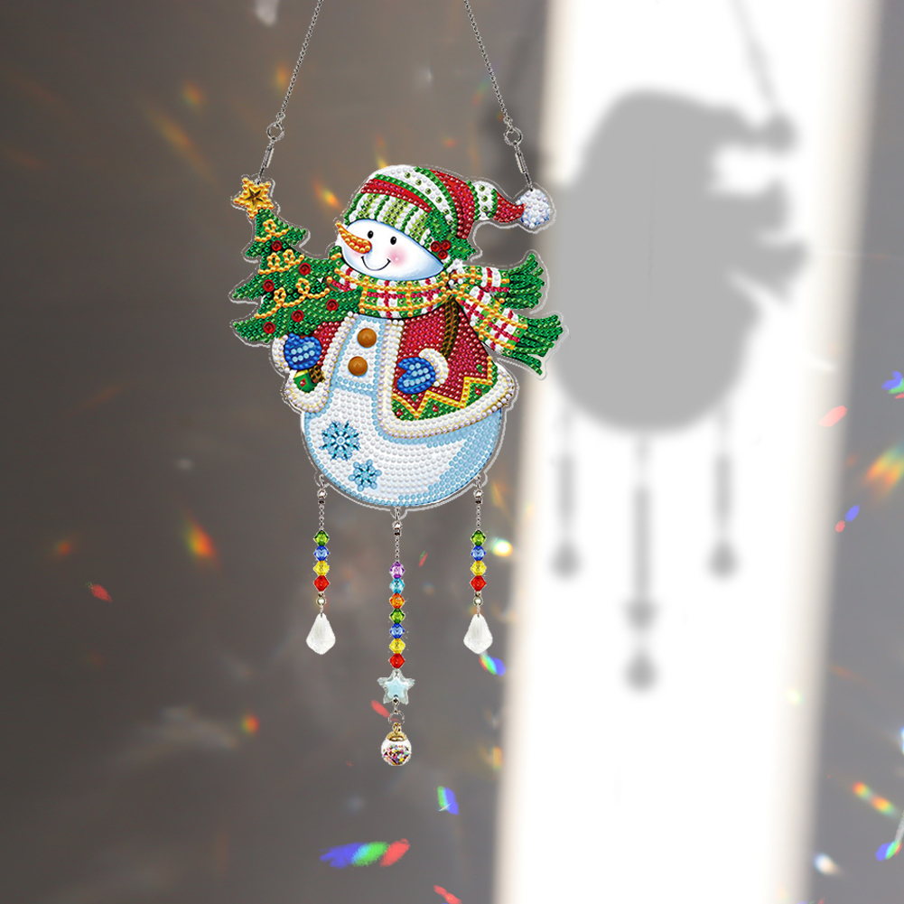 

Christmas Snowman Suncatcher - 5D DIY Craft Pendant, 501 Original