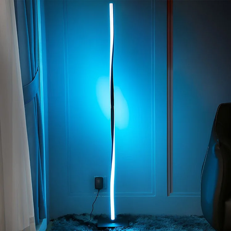 Twisted Strip Remote Control RGB Dimmable LED Modern Floor Lamp Standing Lamp