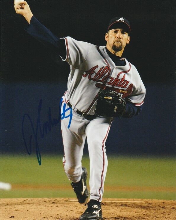 JOHN SMOLTZ SIGNED ATLANTA BRAVES PITCHER 8x10 Photo Poster painting #1 Autograph EXACT PROOF!