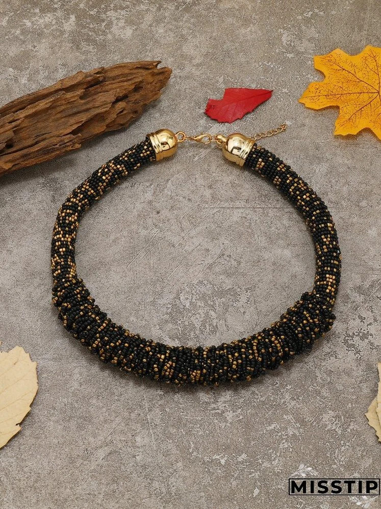 Two Tone Beaded Necklace