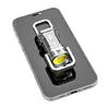 COB+LED Mini Keychain Flashlight USB Rechargeable for Camping Fishing Walking