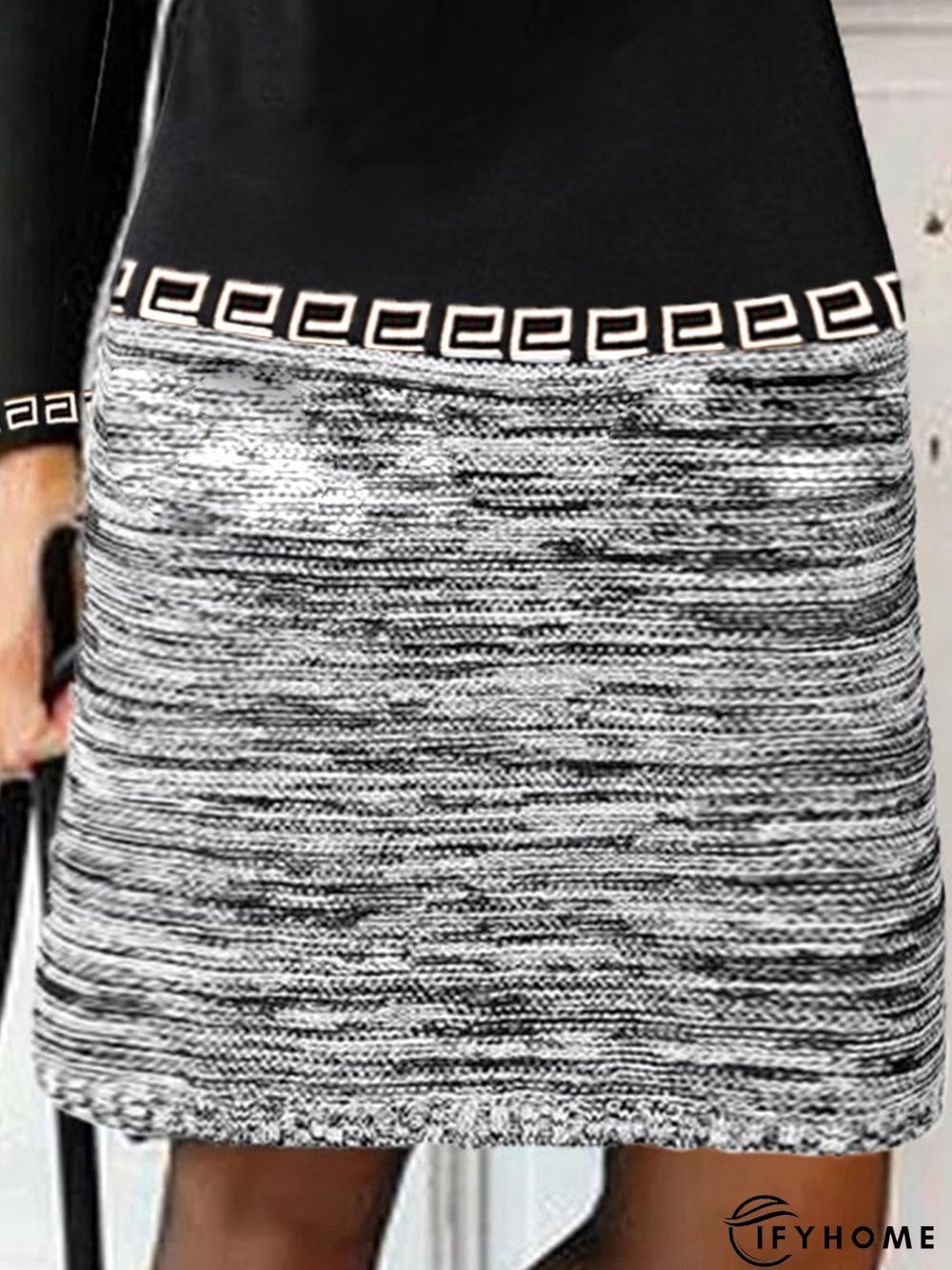 Casual Regular Fit Color Block Spring Daily Dress | IFYHOME