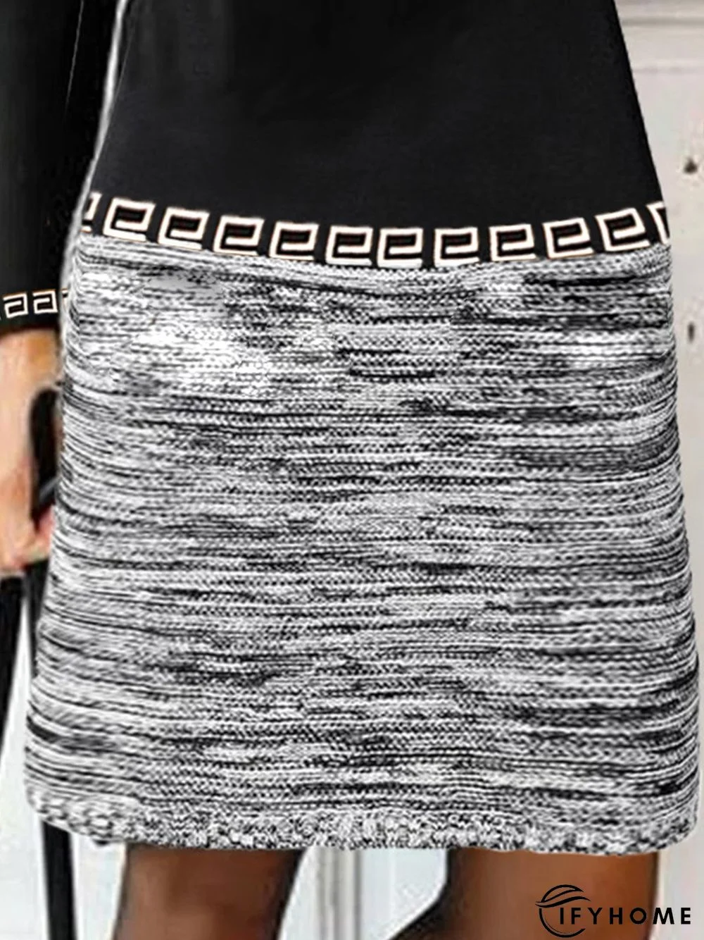 Casual Regular Fit Color Block Spring Daily Dress | IFYHOME