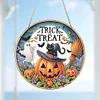 Diamond Painting Acrylic 2D Flat Pumpkin Cat Hanging Diamond Art Kits Wall Door Decor