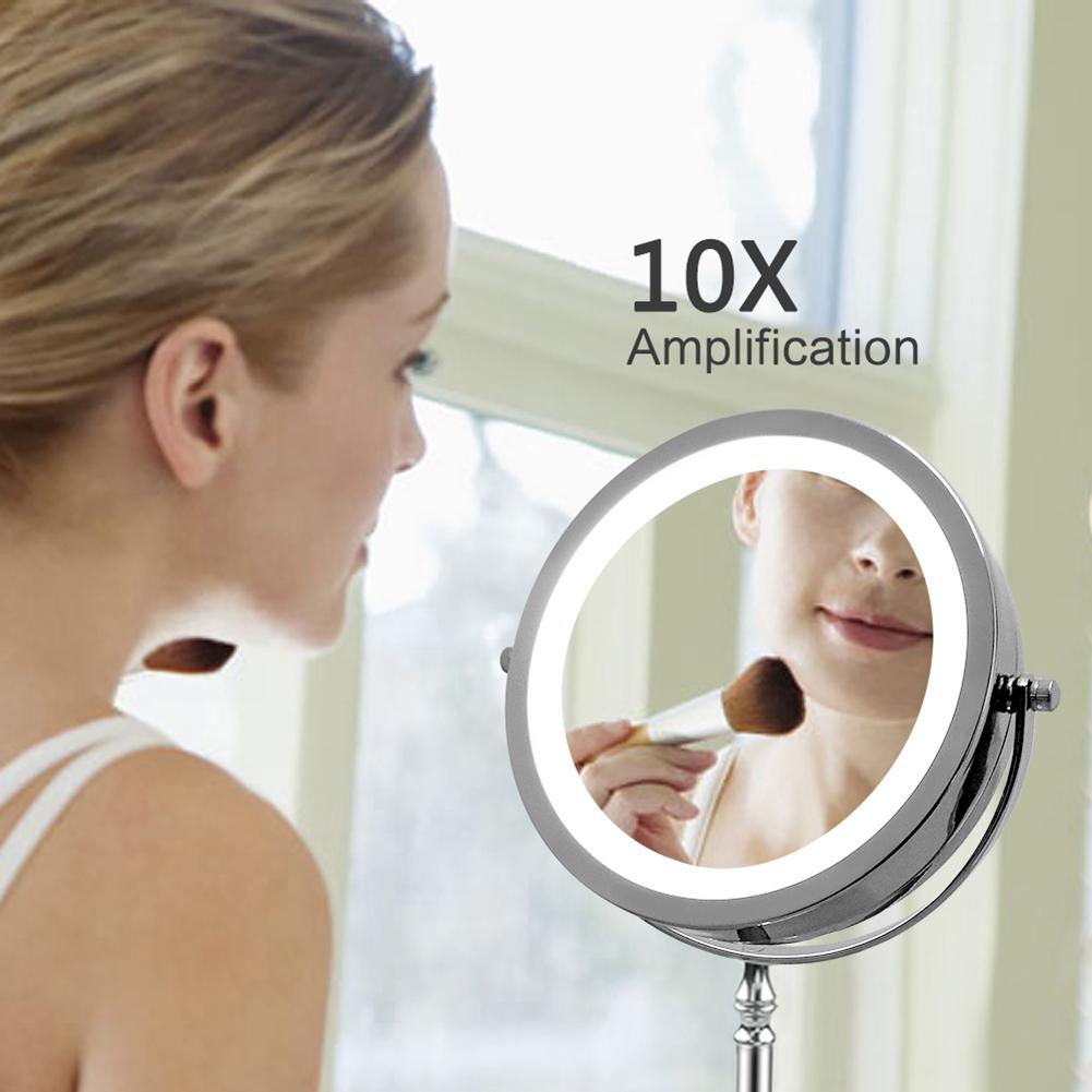 

7 Inch 10X Magnification Dual Sided LED 360 Degree Rotating Makeup Mirror-Night Light, 501 Original