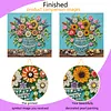 DIY Pre-Framed Flower Vase Button Art Canvas Kit