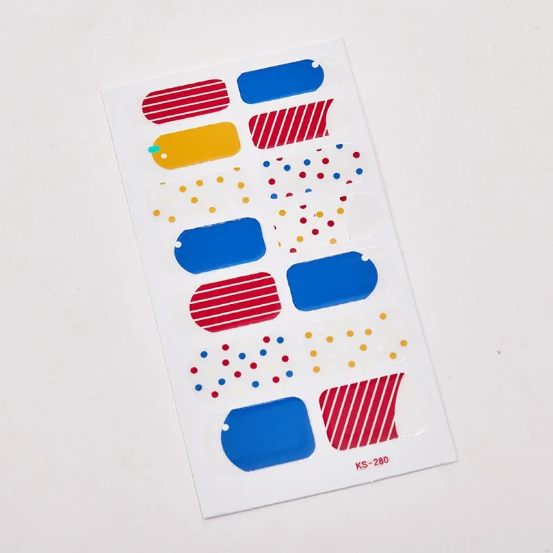 DIY Self Adhesive Nail Gel Sticker Press On Nail Stickers For Children Easy Finger Decals Tips Manicure Tools-Nail Inspo