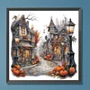 Halloween Pumpkin Street-Full Round Diamond Painting 30*30CM