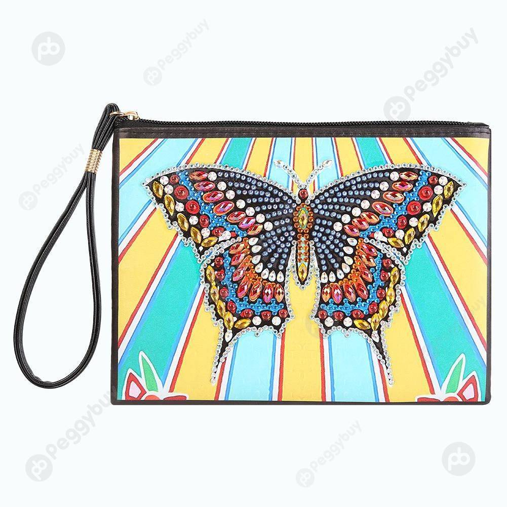 

Butterfly-DIY Creative Diamond Wristlet Bag, 501 Original