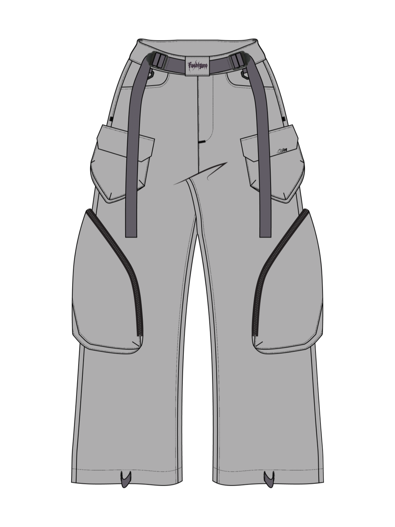 "CURSED" Parachute Pants