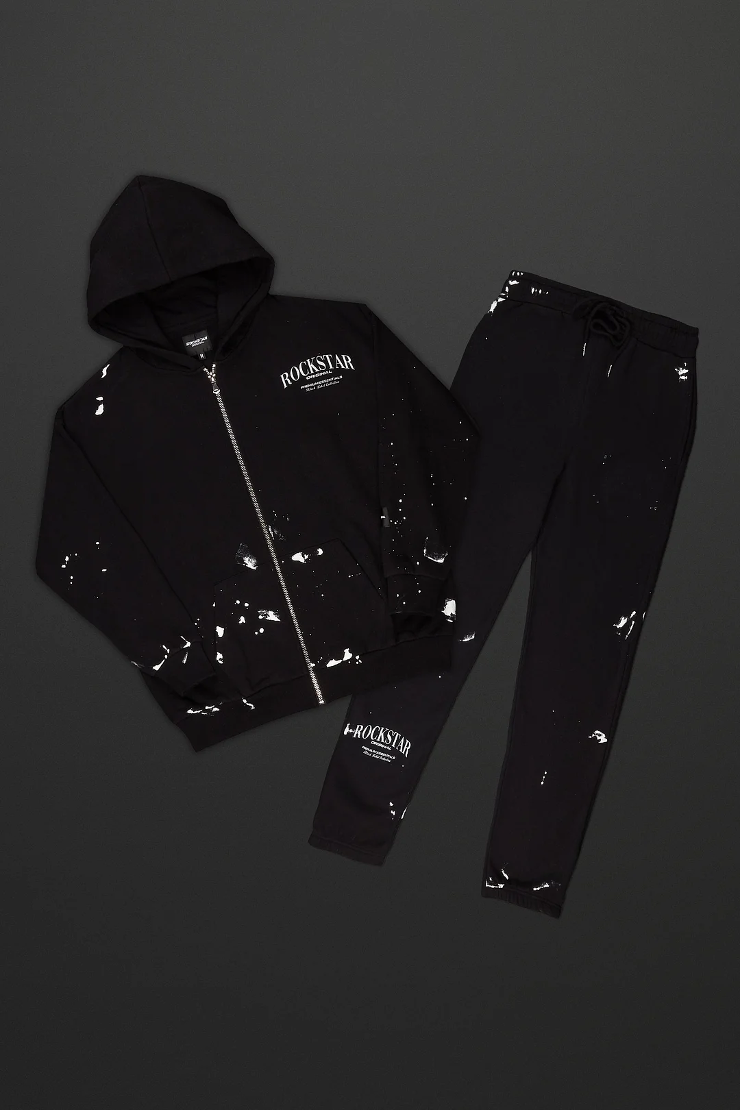 Fletcher Black Hoodie Track Set