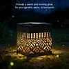 Solar Powered Deck Step Stair Lights Mandalas Theme Waterproof Fence Light Decorative Mandalas Lights for Garden Post Patio Backyard Yard Decor