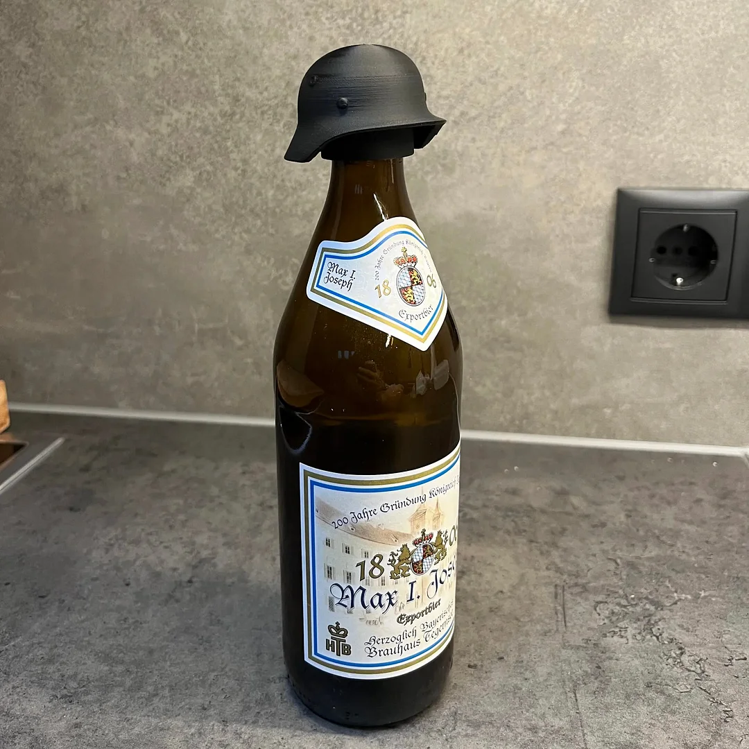 Vintage Steel Helmet Beer Bottle Cap