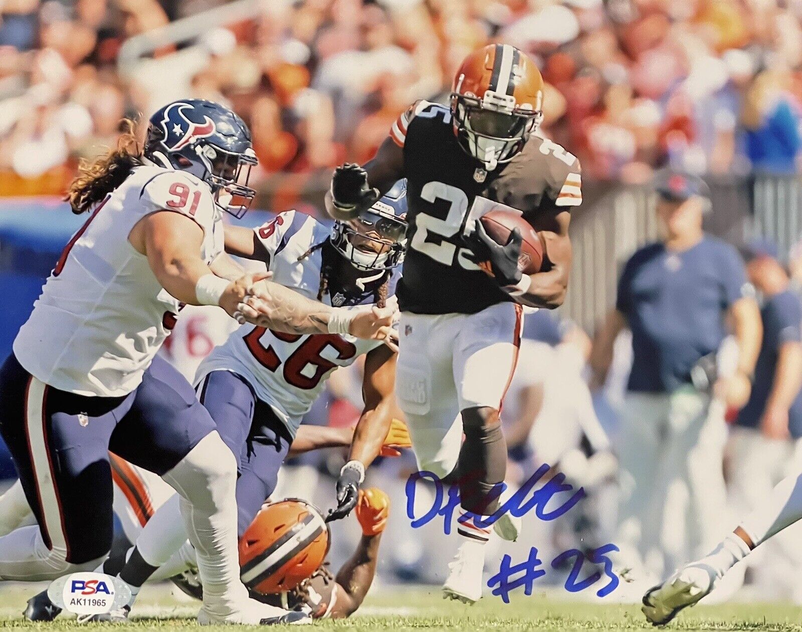 Demetric Felton Signed Autographed Cleveland Browns 8x10 Photo Poster painting PSA/DNA