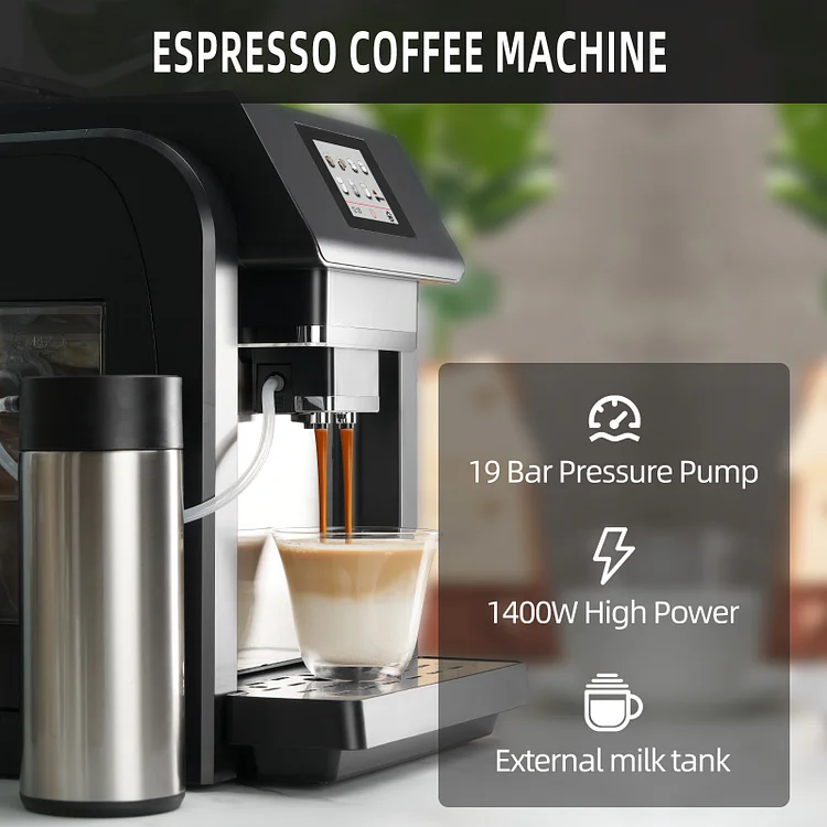 Full-automatic Coffee Machine Commercial/Household Coffee Maker Milk  Frothing Bean Grinding All in One Coffee