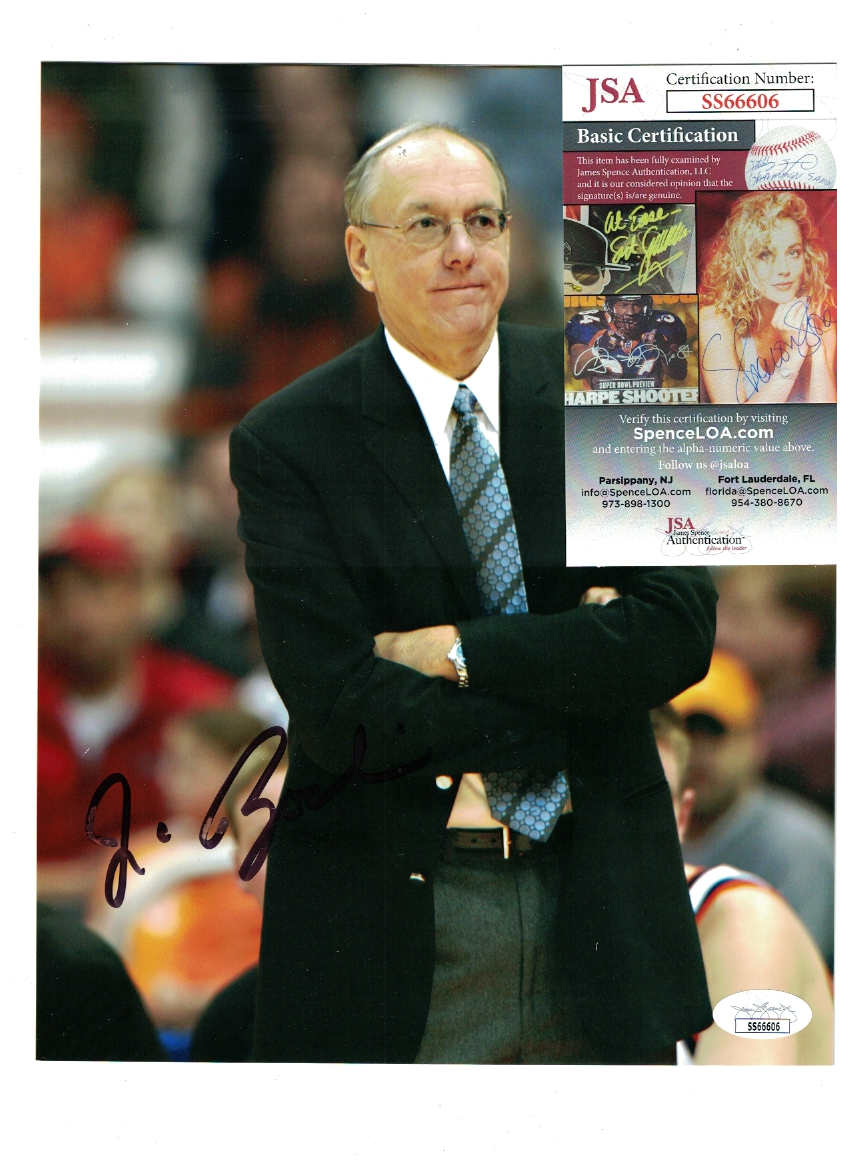 Jim Boeheim Syracuse Orange NCAA Basketball Coach Signed 8x10 Photo Poster painting JSA