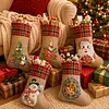 14 Inch Large DIY Linen Diamond Painting Xmas Stocking Hanging Gift Candy Bag Kits(20x35cm)