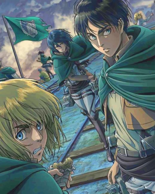 

Attack On Titan Anime – Paint By Numbers - 40*50CM, 501 Original