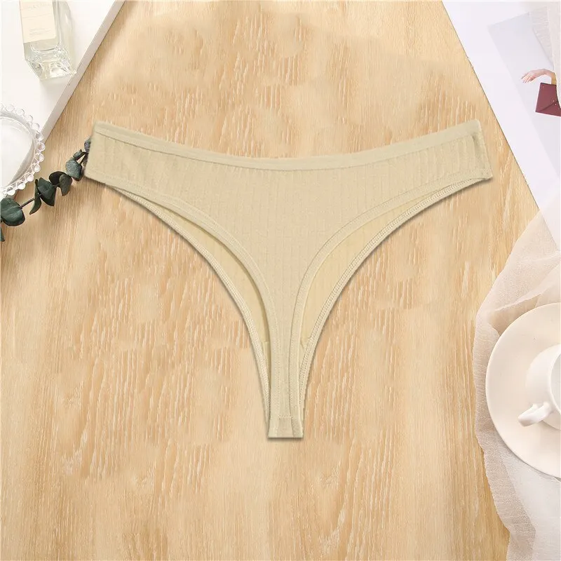 FINETOO Cotton Panties Women Solid Color Underpants M-XL Soft Briefs Girls Striped Underwear Comfortable Panties Female Lingerie