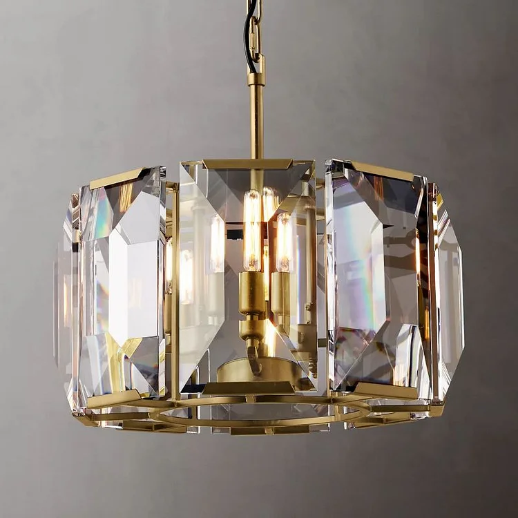 Contemporary Harson Round Crystal Chandelier 19"