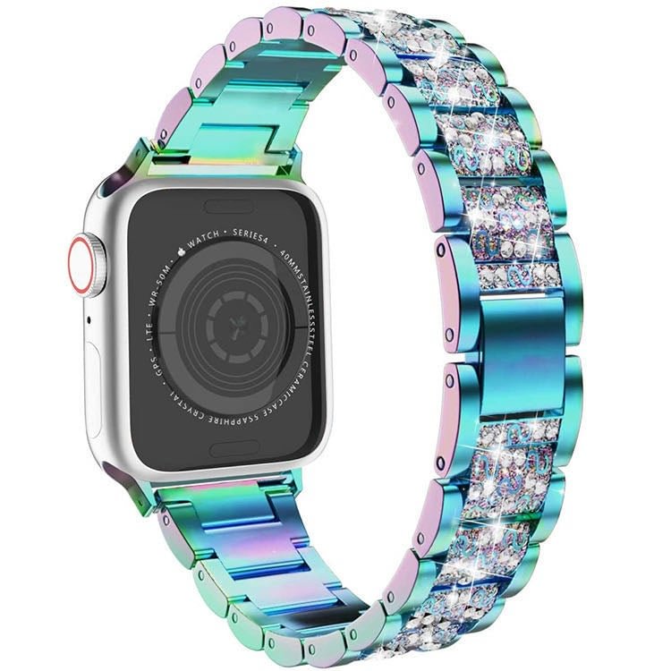 Apple Watch Stainless Coloured Diamond Watchband