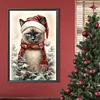(40*60cm)Christmas Kitty - Full Round Drill Diamond Painting