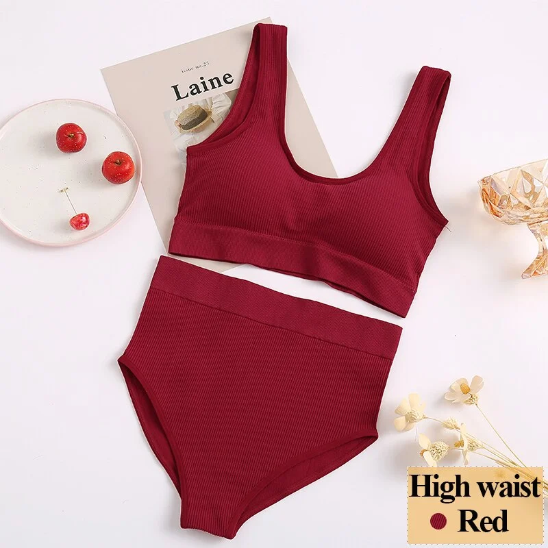 Women Bra Set Female Tube Tops Tank + Panties Vest U-Shaped Back Underwear Seamless Lingerie Female Bralette Backless Crop Tops