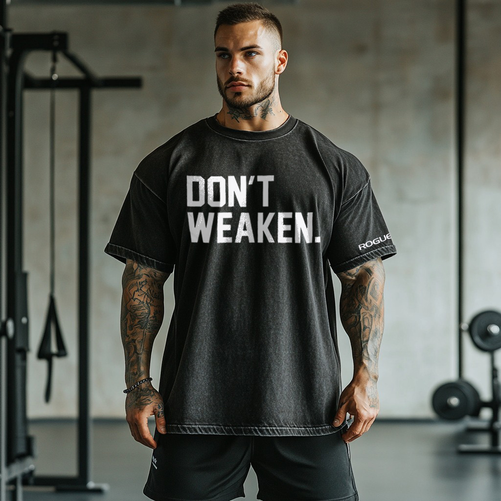 Don't Weaken Gym Washed T-shirt / Rvogue / Rvogue