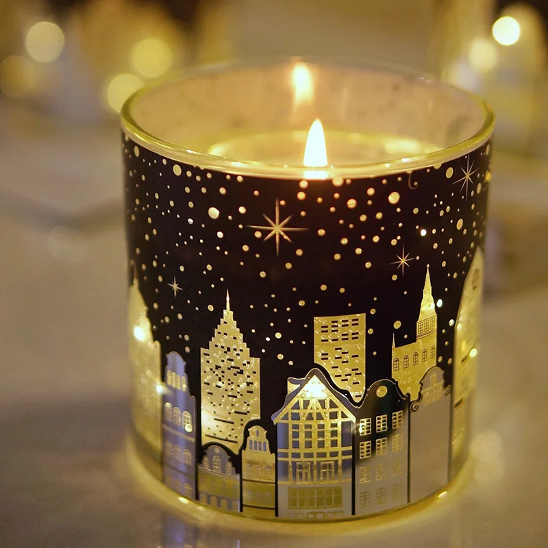 🔥Limited Time Offer🔥Castle LED lighting Aromatherapy candle Christmas atmosphere luminous cup