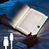 Book Light Rechargeable Clear LED Flat Reading Light with 3 Colors & Timer Dimmable Panel Plate Lamp Funny Gifts for Readers Kids Women Men
