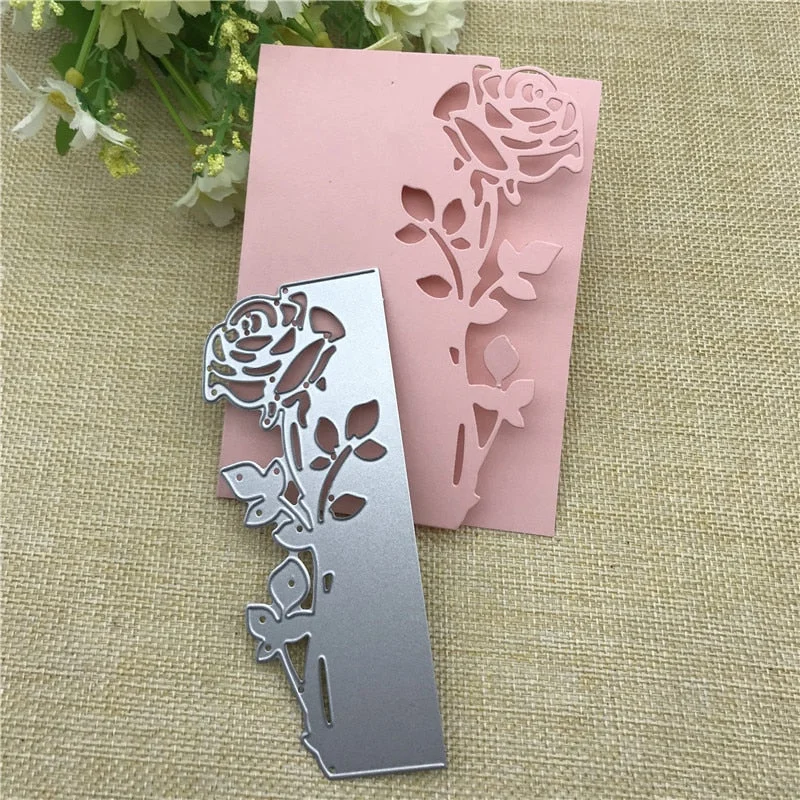Rose Leaves border Metal Cutting Dies Stencils Die Cut for DIY Scrapbooking Album Paper Card Embossing