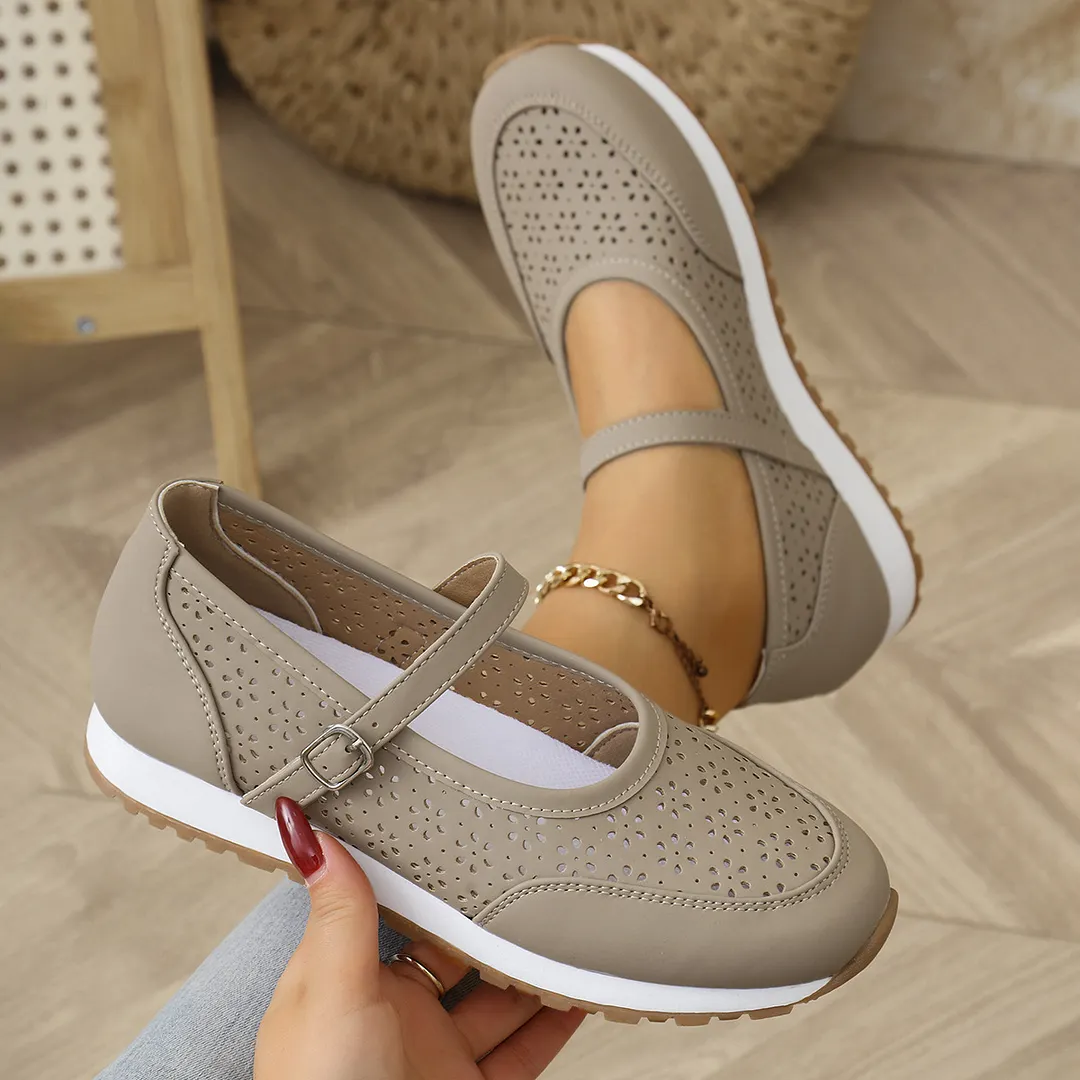 Breakj Breakj And Summer 2025 New Large-Size Breathable Light-Mouthed Single Shoes Casual Women's Shoes