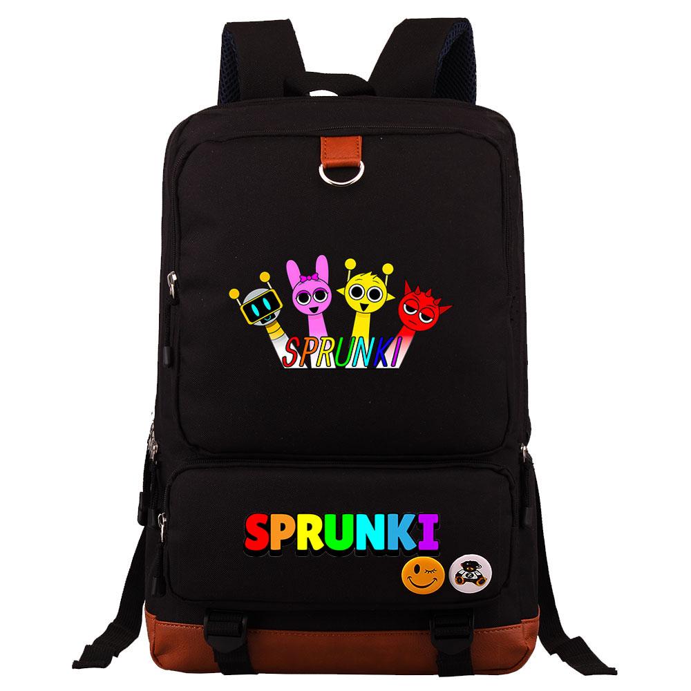 Mayoulove Sprunki Backpack Lightweight Design with Fun Prints for School and Outdoor Activities-Mayoulove