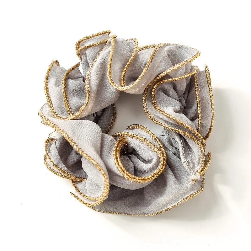 Women’s Minimalist Solid Color Cloth Pearl Hair Tie