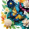 >SALE<Double Sided Acrylic Flower Butterfly Diamond Painting Hanging Pendant