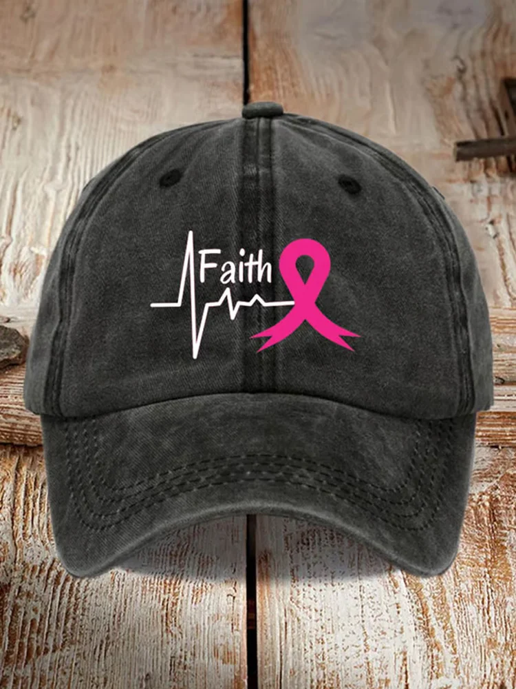 Unisex Breast Cancer Awareness Print Baseball Cap