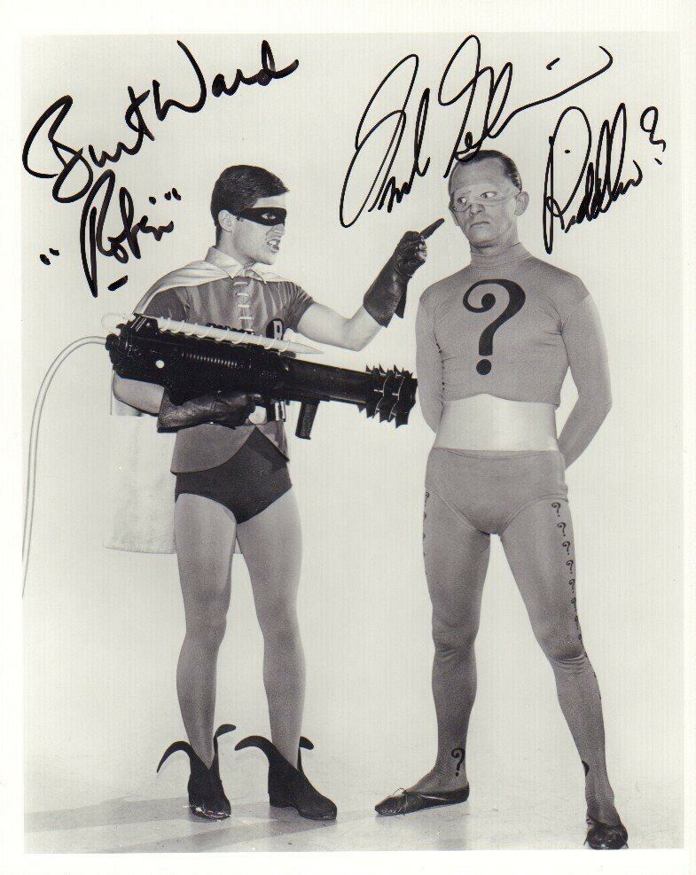 FRANK GORSHIN & BURT WARD Signed Photo Poster paintinggraph - Actors 'Robin / Riddler' reprint