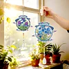 2pcs DIY Diamond Painting Flower Wind Chimes Crystal Window Suncatcher Craft Set Birthday Gifts Home Garden Decor